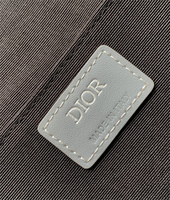 Di.or Lingot Briefcase Grey CD diamond Canvas And Smooth Calfskin