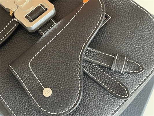 Di.or Mini  Gallop Sling Bag Black Grained Calfskin