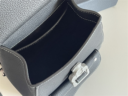 Di.or Mini  Gallop Sling Bag Black Grained Calfskin