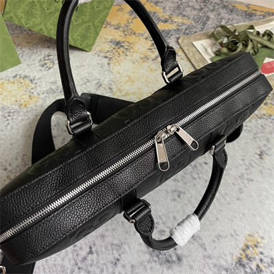 Gu.cci Jumbo GG Briefcase Black leather  658573