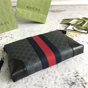 Gu.cci GG Supreme  Clutch With Web 523603