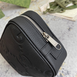 Gu.cci Jumbo GG Toiletry Case Black Leather 766957