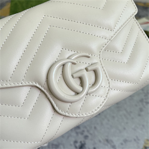 Gu.cci GG Marmont Mini  Bag White 474575