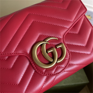 Gu.cci GG Marmont Mini  Bag Red 474575