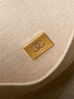 Cha.nel Deauville Large Shopping Bag Mixed Fibers Gold Tone Metal Green A66941