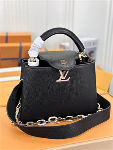 L.V Capucines BB Bag Taurillon Leather Black M21798