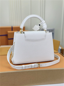 L.V Capucines BB Bag Taurillon Leather White M22375