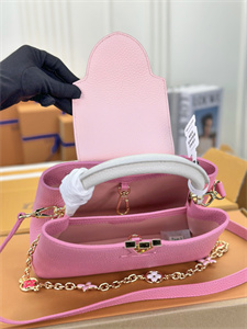L.V Capucines BB Bag Taurillon Leather Sakura Pink M22375