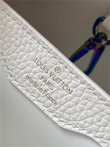 L.V Capucines MM Bag Taurillon Leather White M22055