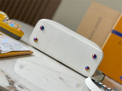 L.V Capucines Mini Bag Taurillon Leather White M22606