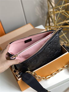 L.V Coussin PM Bag Monogram Embossed Lambskin Black M57790