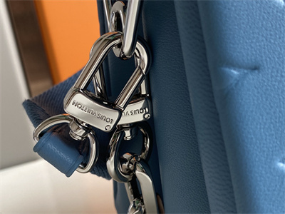 L.V Coussin PM Bag Monogram Embossed Lambskin Grey Blue M57790