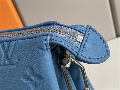 L.V Coussin PM Bag Monogram Embossed Lambskin Grey Blue M57790