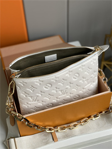 L.V Coussin PM Bag Monogram Embossed Lambskin Cream M57793