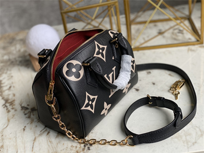 L.V Speedy Bandoulière 20 Giant Monogram Empreinte Black/Beige M58953