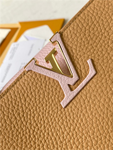L.V Capucines BB Bag Taurillon Leather Beige/Pink M59465