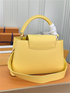 L.V Capucines MM Bag Taurillon  Leather Yellow M21798