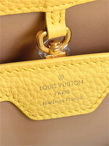 L.V Capucines MM Bag Taurillon  Leather Yellow M21798