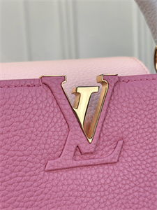 L.V Capucines MM Bag Taurillon Leather Sakura Pink M22375