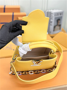 L.V Capucines Mini Bag Taurillon Leather Yellow M21798