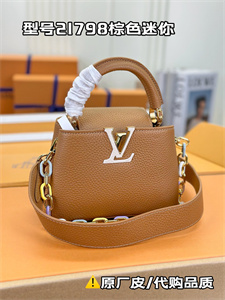 L.V Capucines Mini Bag Taurillon Leather Brown M21798