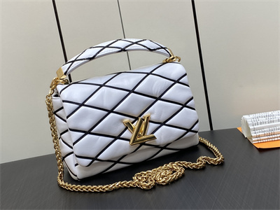 L.V  Go-14 MM Bag Lambskin White/Black M22890