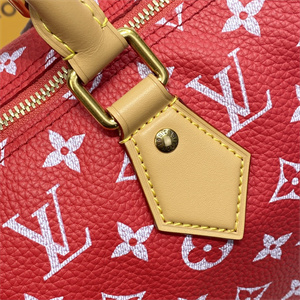 L.V Speedy P9 Bandoulière 25 Monogram Soft Calfskin  Red M24425