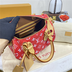 L.V Speedy P9 Bandoulière 25 Monogram Soft Calfskin  Red M24425