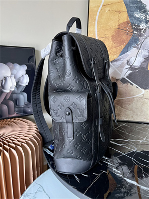 L.V Christopher MM Backpack Monogram Taurillon Leather Black M55699
