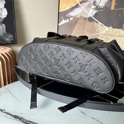 L.V Christopher MM Backpack Monogram Taurillon Leather Black M55699