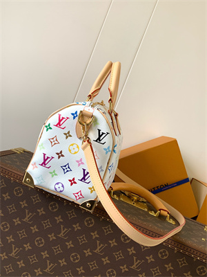 L.V x TM Speedy Bandoulière 25 Multicolored White M13085
