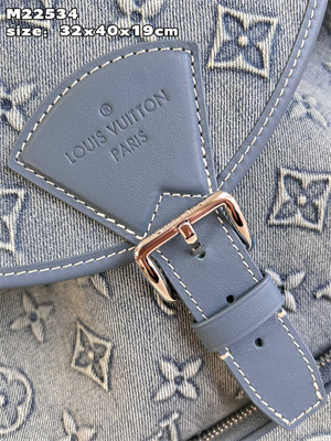 L.V Montsouris Backpack Monogram Washed Denim M22534