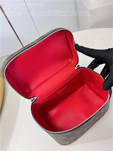 L.V Nice Mini Toiletry Pouch Monogram Canvas Red M46766