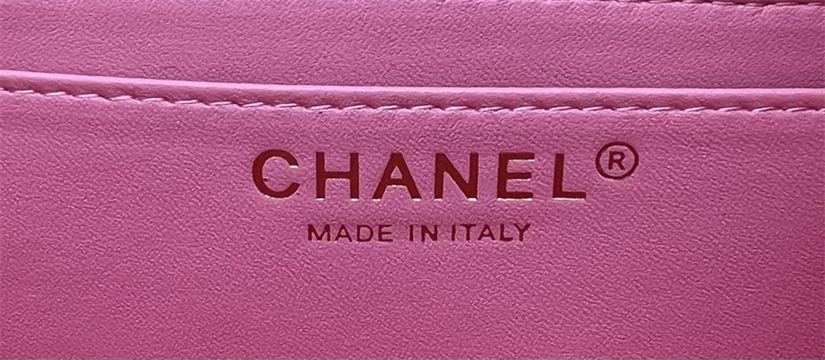 Cha.nel Mini Classic Flap Bag Tweed Gold Tone Metal Pink A01116