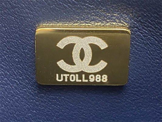 Cha.nel Mini Flap Bag With Diamond Top Handle Lambskin Gold Tone Metal Navy AS4140