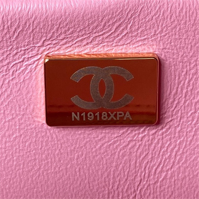 Cha.nel Backpack Lambskin Gold Tone Metal Pink AS3884