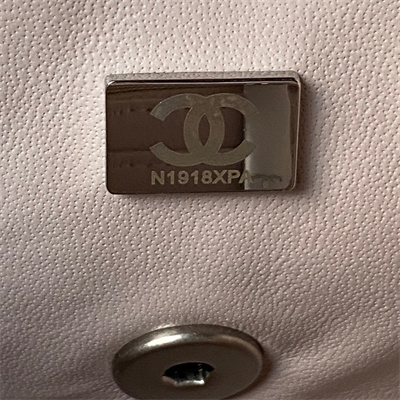 Cha.nel Mini Flap Bag Lambskin With Ball Silver Tone Metal Nude AS1787