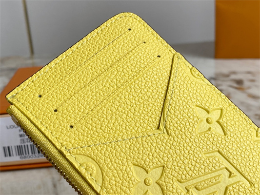 L.V Romy Card Holder Monogram Empreinte Leather Yellow M81882