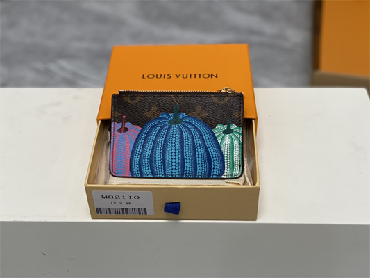 L.V X YK Romy Card Holder Pumpkin Monogram Canvas M82110