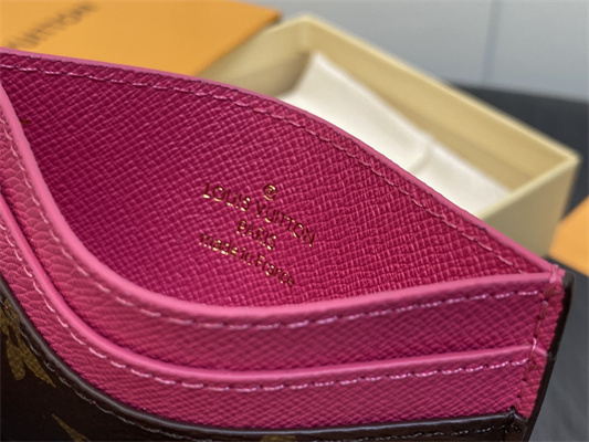 L.V Charms Card Holder Monogram Canvas Fuchsia M82739