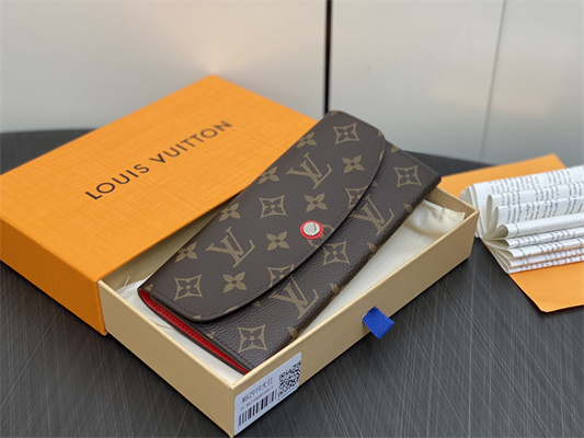 L.V Emilie Wallet Monogram Canvas Red M82919