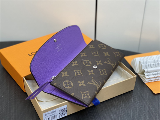 L.V Emilie Wallet Monogram Canvas Purple M82919