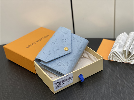 L.V Victorine Wallet Monogram Empreinte Blue M83271