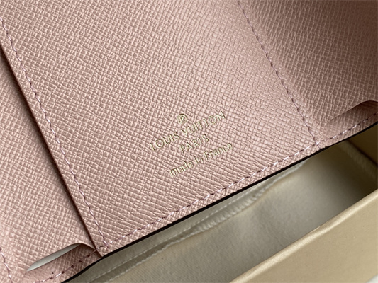 L.V Victorine Wallet Damier Ebene Inside Pink N41700