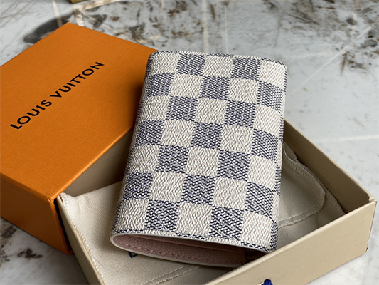 L.V Victorine Wallet Damier Azur Inside Pink N41938