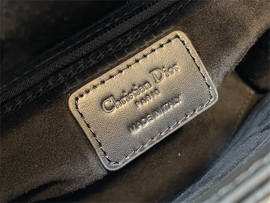 CD Small Lady Di.or My ABCDior Bag Cannage Calfskin With Diamond Motif Black