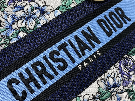 CD Medium Lady Di.or D-Lite Bag Toile de Jouy Embroidery White Multicolor