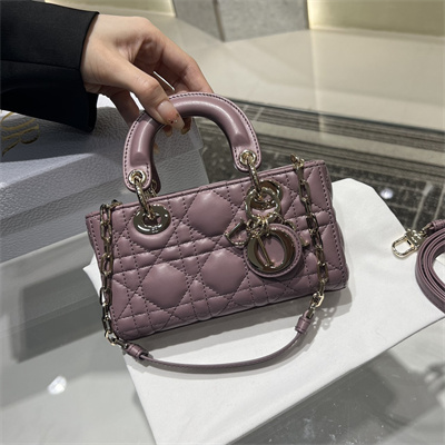 CD Lady D-Joy Micro Bag Cannage Lambskin Gold Tone Metal Peony Pink