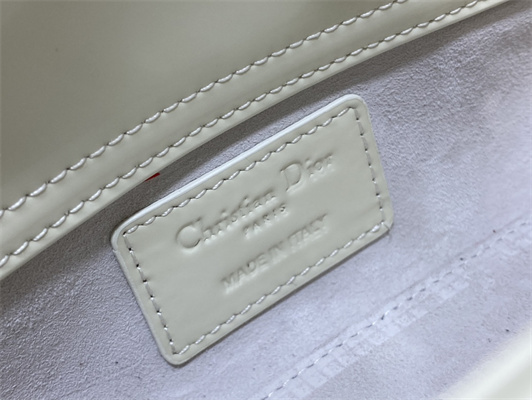 CD Lady D-Joy Micro Bag Patent Cannage Calfskin Gold Tone Metal Latte