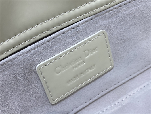 CD Small Lady D-Joy Bag Patent Cannage Calfskin Gold Tone Metal Latte